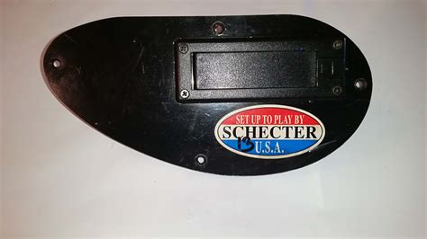 Schecter Electric Guitar control back plate and battery box